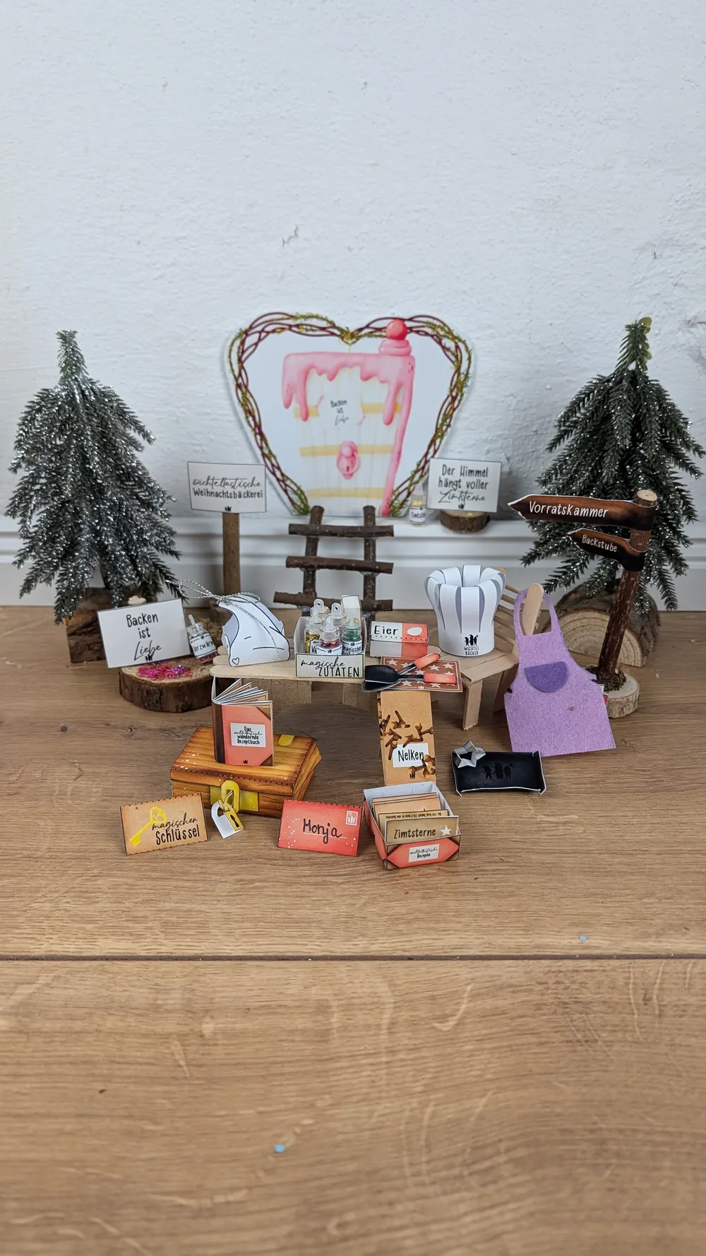 Aufgebaute Wichtelbäckerei aus dem Bäckerei und Koch Set
